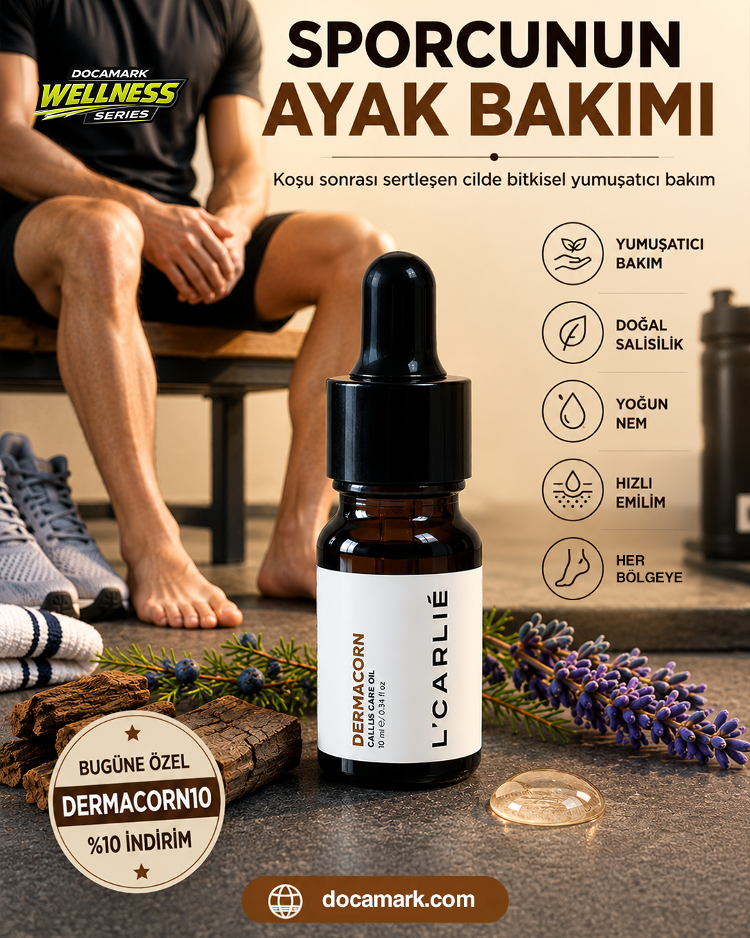 Topuk & Ayak Bakım Serumu – DERMACORN Yumuşatıcı 10 ml