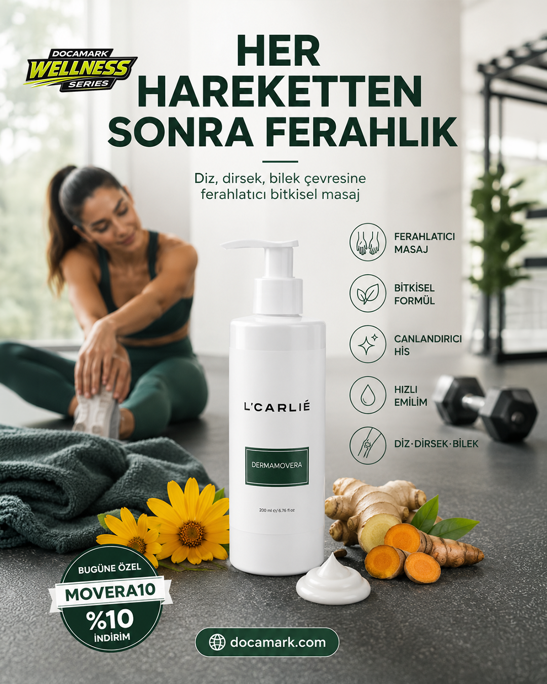 Eklem Bölgesi Ferahlatıcı Masaj Kremi – DERMAMOVERA 200 ml
