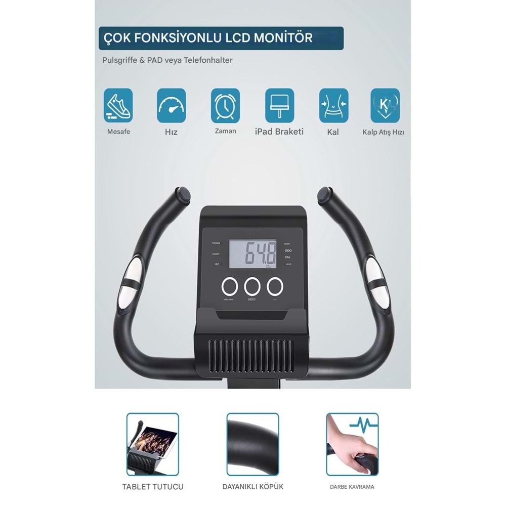 Docamark™ X 4’ü 1 Arada Sessiz Spin Bike - DOCAMARK