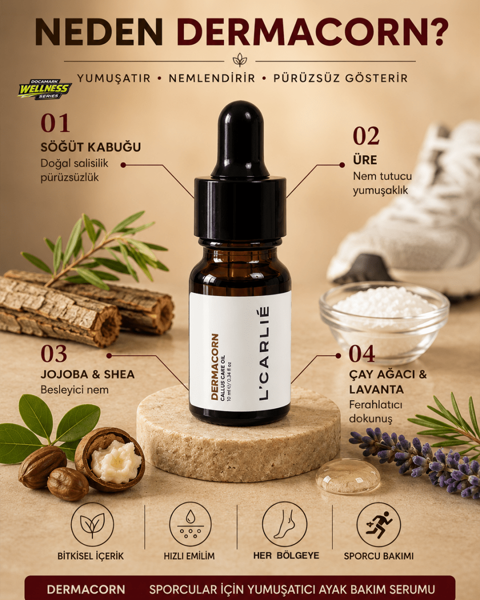 Topuk & Ayak Bakım Serumu – DERMACORN Yumuşatıcı 10 ml - DOCAMARK